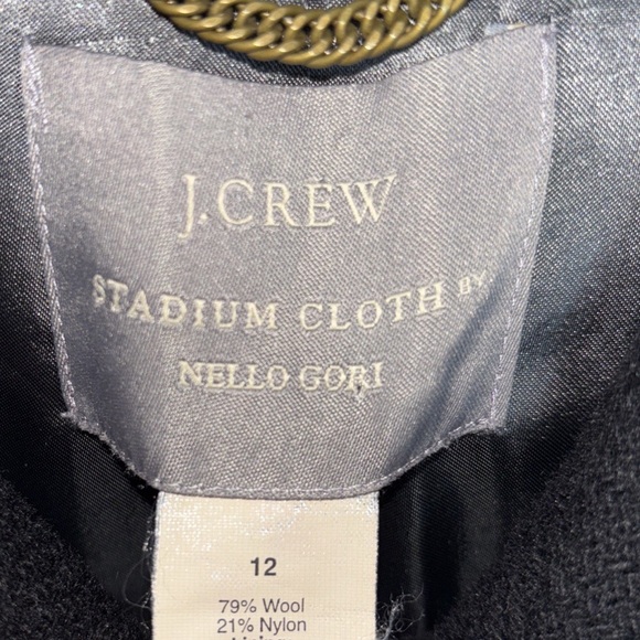 J. Crew Black Pea Coat Size 12 - Picture 2 of 5